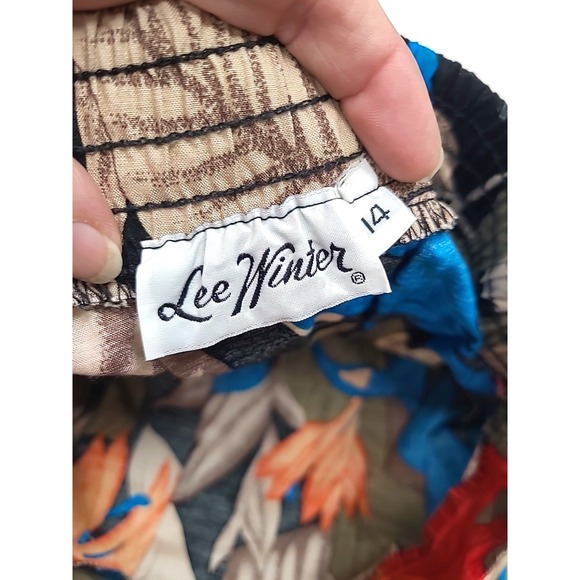 Vintage Womens Skirt Sz 14 Pleated A Line Pockets Hawaiian Beach Resort Cruise - Picture 5 of 11